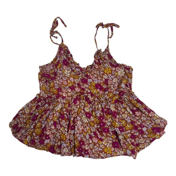 Patrons of Peace Women’s Top Tank Pullover Flowy Floral Boho Bohemian XS - Picture 1 of 8